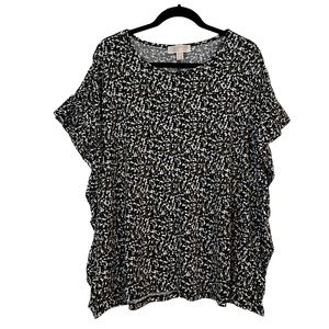 Michael Kors Camo Green Top Shirt Camouflage Ruffle XXL